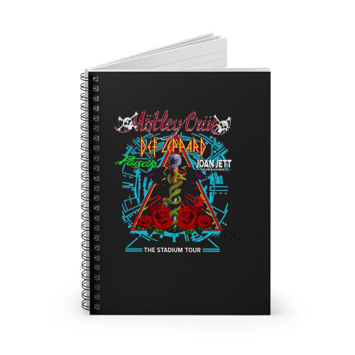 The Stadium Tour Motley Crue Def Leppard Poison Joan Jett Spiral Notebook