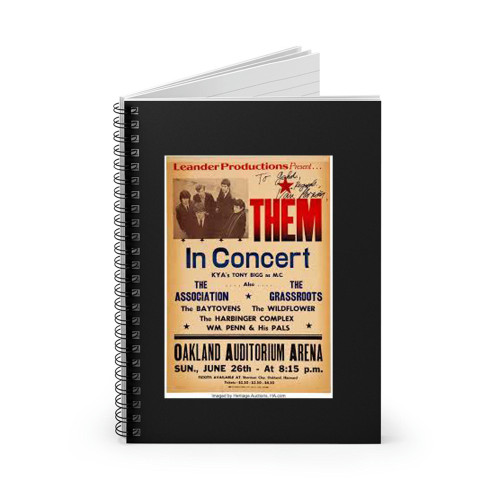 Them 1966 Boxing Style Concert Spiral Notebook