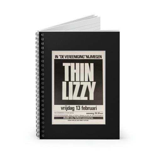 Thin Lizzy 1981 Concert Spiral Notebook
