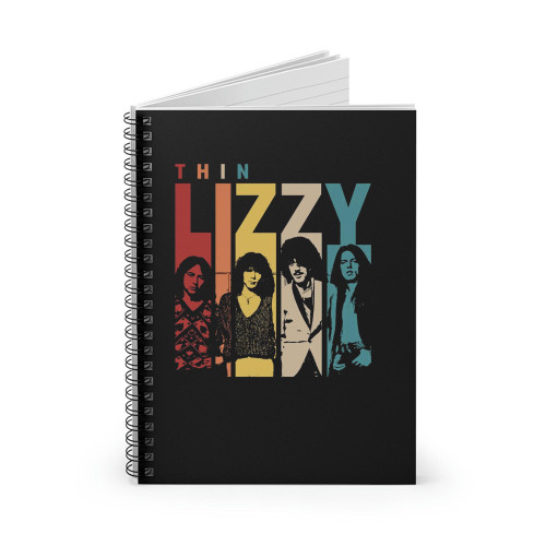 Thin Lizzy Band Retro Vintage Spiral Notebook