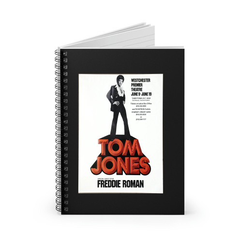 Tom Jones Vintage Original Westchester Premier Theater Concert Spiral Notebook Tom Jones Vintage Original Westchester Premier Theater Concert Spiral Notebook