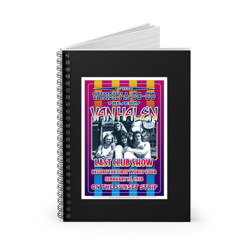 Van Halen 1978 Concert Whisky A Go Go Dennis Loren Concert Spiral Notebook
