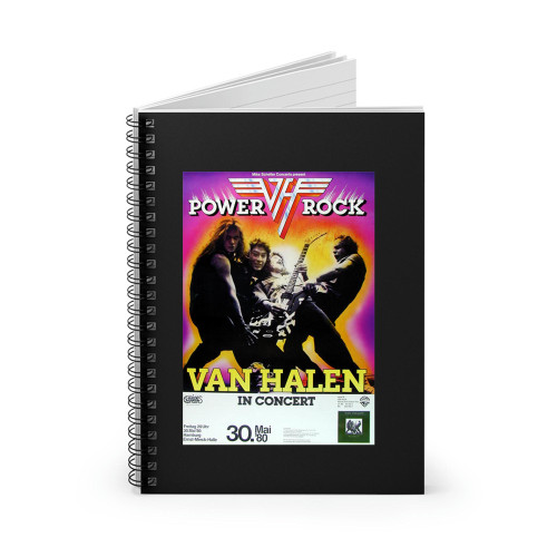 Van Halen German Concert Spiral Notebook