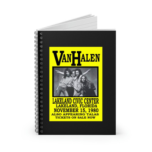 Van Halen Replica 1980 Concert Spiral Notebook