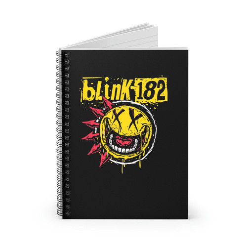 Vintage Blink-182 Punk Smiley Spiral Notebook