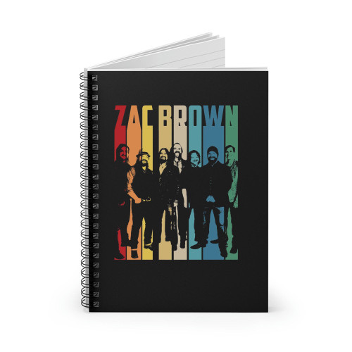 Zac Brown Band Retro Vintage Spiral Notebook