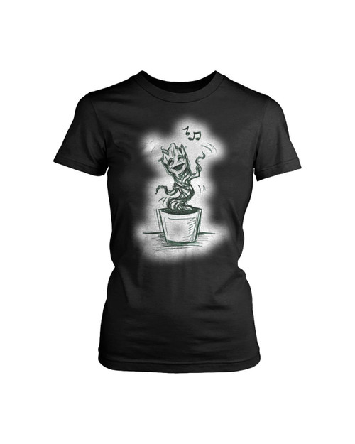 Baby Groot Singing Women's T-Shirt Tee Baby Groot Singing Women's T-Shirt Tee