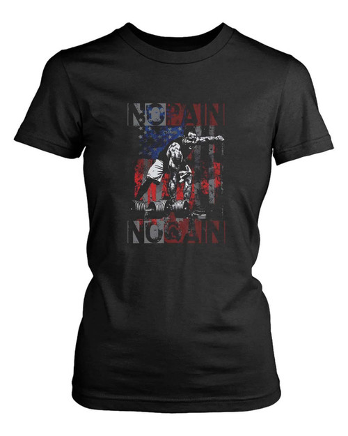 Powerlifting No Pain No Gain Women's T-Shirt Tee