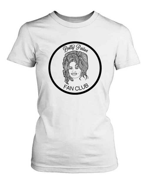 Dolly Parton Fan Club Women's T-Shirt Tee Dolly Parton Fan Club Women's T-Shirt Tee