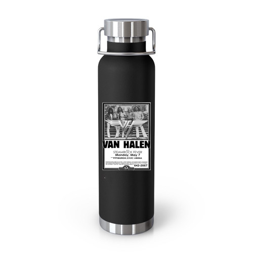 Van Halen Steamrock Fever Civic Arena 1979 Live Concert Retro Art Print Tumblr Bottle
