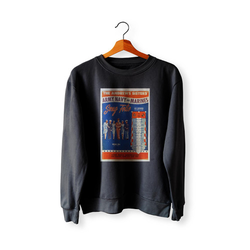 Army Navy & Marines Song Folio Andrews Sisters 60 Songs 1942 Sweatshirt Sweater