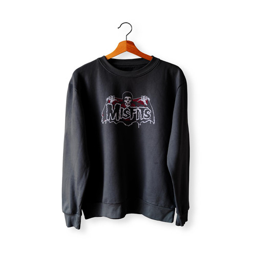 Band Misfits Batfiend Skull And Wings Logo Sweatshirt Sweater