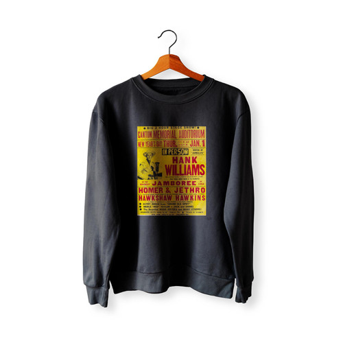 Hank Williams 1953 Canton Oh Genuine Original Concert Sweatshirt Sweater