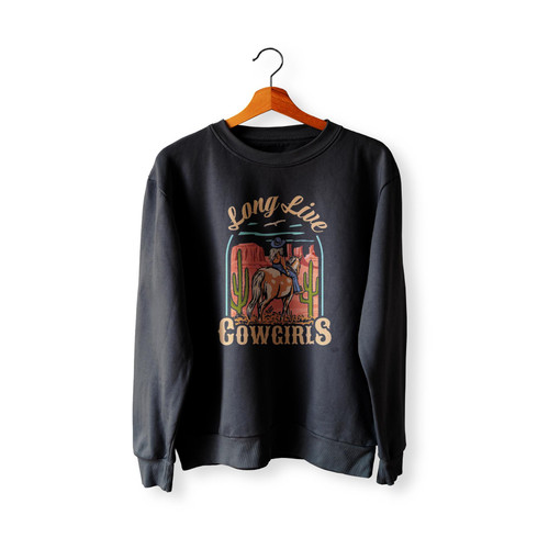 Long Live Cowgirls Howdy Rodeo Southern Western Hat Vintage Sweatshirt Sweater
