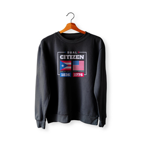 Puerto Rico Dual Citizen American Usa Flag Sweatshirt Sweater