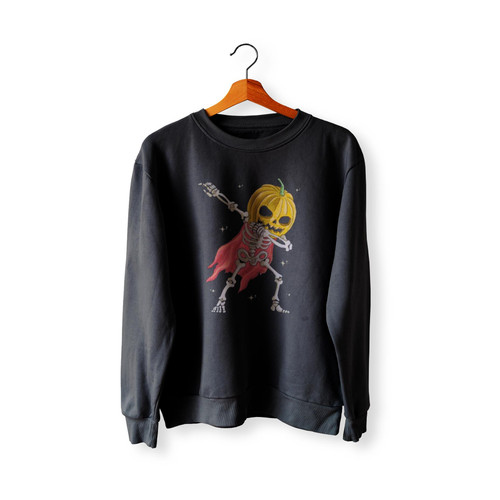 Skeleton Dancing Jack O Lantern Pumpkin Head Sweatshirt Sweater