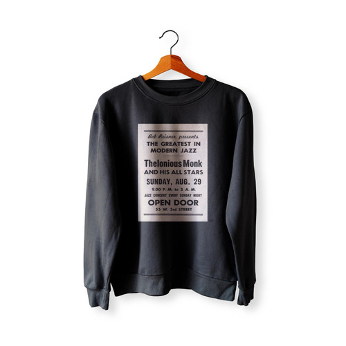 Thelonious Monk 1954 New York Handbill Recordmecca Sweatshirt Sweater