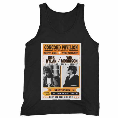 Bob Dylan Van Morrison Concord Pavilion Concert Tank Top
