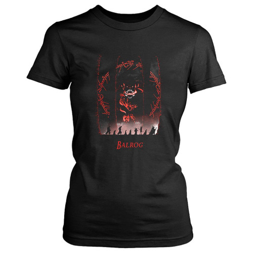 Balrog Flame Of Udun Women's T-Shirt Tee Balrog Flame Of Udun Women's T-Shirt Tee