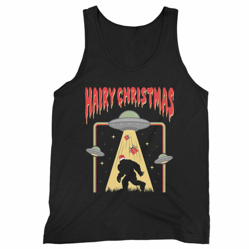 Hairy Christmas Bigfoot Retro Tank Top