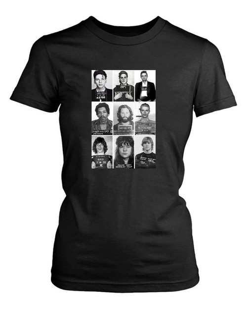Rock Star Celebrities Mugshot Elvis Women's T-Shirt Tee