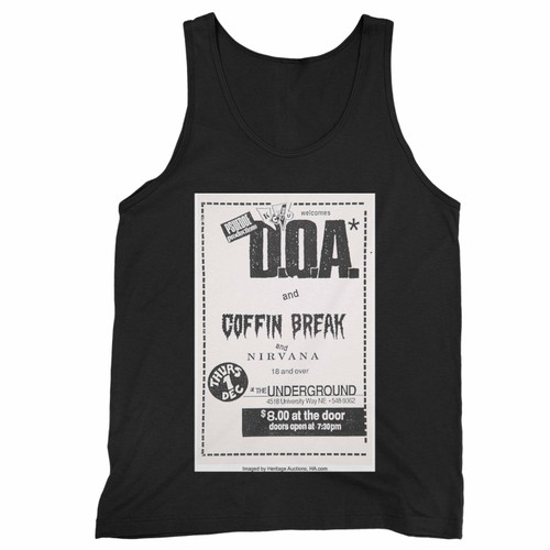 Nirvana D O A Coffin Break 1988 Seattle The Underground Tank Top