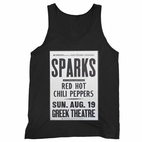 Red Hot Chili Peppers And Sparks Extremely Early 1984 Boxing Style Concert Tank Top