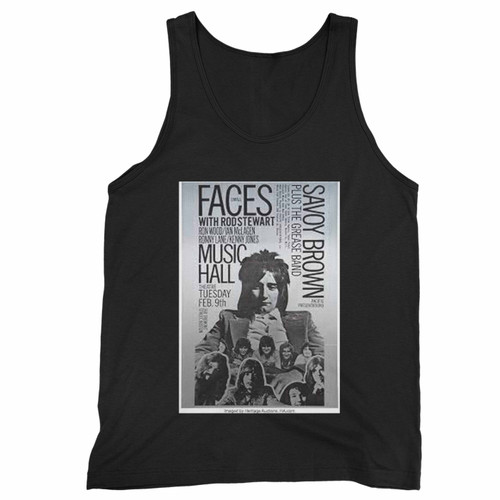 Rod Stewart And Faces 1971 Boston Metallic Silver Concert Tank Top