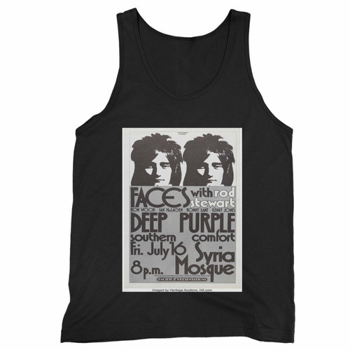 Rod Stewart And Faces Deep Purple 1971 Pittsburgh Concert Tank Top