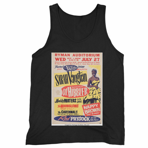 Sarah Vaughan Muddy Waters Moonglows Ryman Auditorium Concert Tank Top