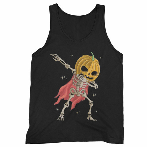 Skeleton Dancing Jack O Lantern Pumpkin Head Tank Top