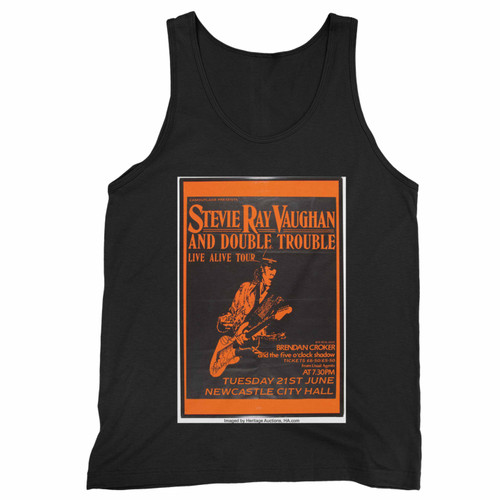 Stevie Ray Vaughan And Double Trouble Signed English Concert Tank Top