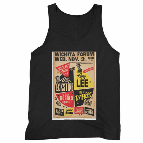 The Drifters Peggy Lee Billy Eckstine 1954 Wichita Ks Concert Tank Top