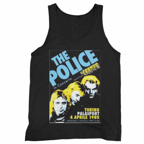 The Police Concert With Special Guest The Cramps 4 Aprile 1980 Tank Top