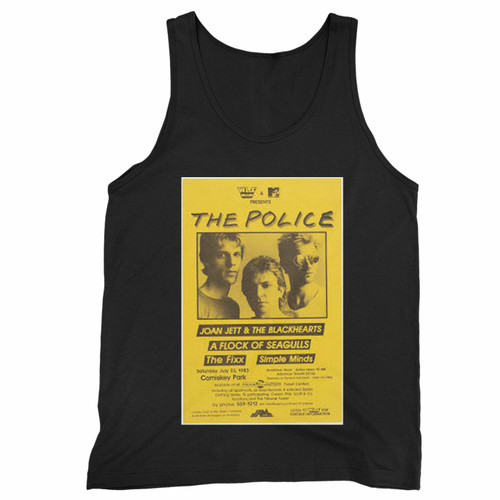 The Police Joan Jett And The Blackhearts And A Flock Of Seagulls 1983 Chicago Illinois Concert Tank Top