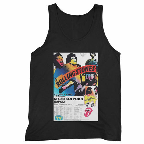 The Rolling Stones And J Geils Band Original 1982 Art Concert Tank Top