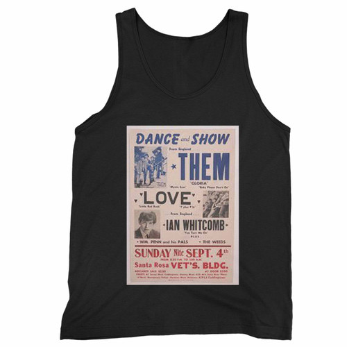 Van Morrison And Love 1966 Bay Area Boxing Style Concert Tank Top