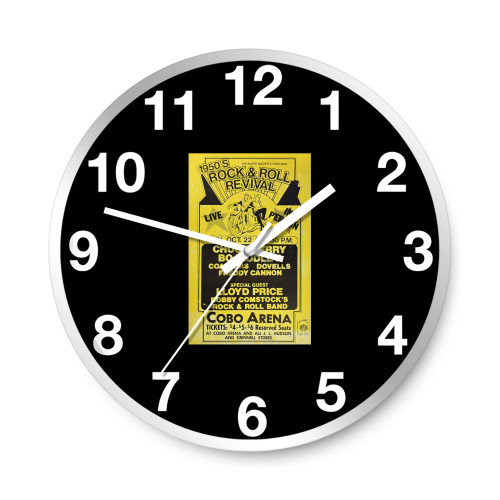 1950's Cobo Arena Chuck Berry Value Wall Clocks