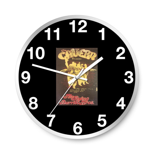 1969 Flying Burrito Brothers Concert Wall Clocks