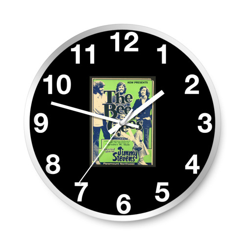1973 Bee Gees Portland Or Concert Wall Clocks