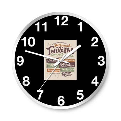 2023 Twilight Concert Series Death Cab For Cutie Wall Clocks