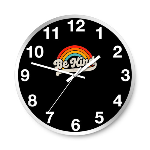 Be Kind Rainbow Inspirational Summer Wall Clocks