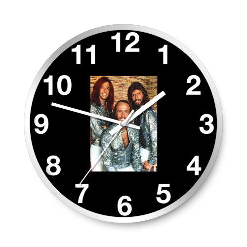Bee Gees Band Portrait Photo Wall Clocks