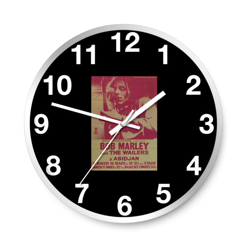 Bob Marley Abidja 1979 Concert Wall Clocks