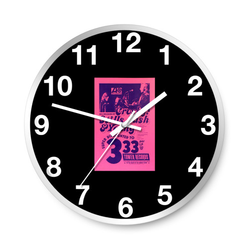 Crosby Stills Nash And Young 1 Wall Clocks