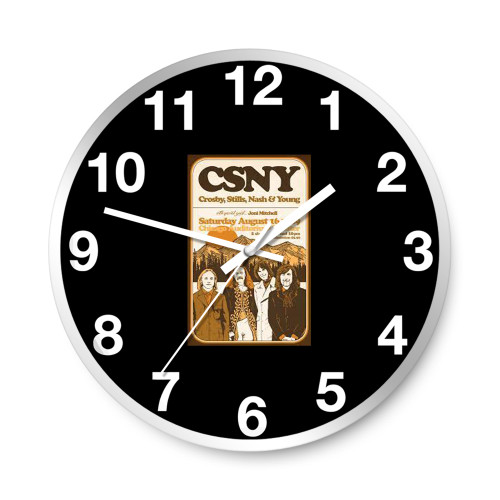 Crosby Stills Nash And Young Concert Wall Clocks