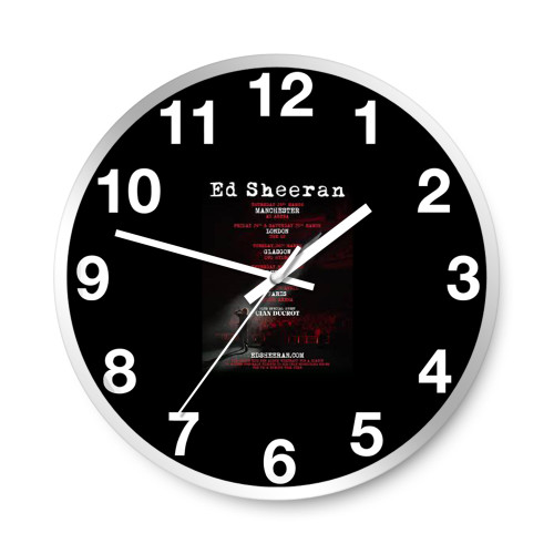 Ed Sheeran 2023 Uk And European Arena Tour Wall Clocks