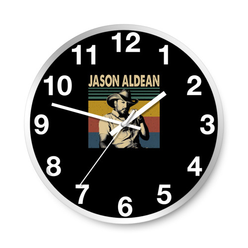 Jason Aldean Retro Vintage Wall Clocks