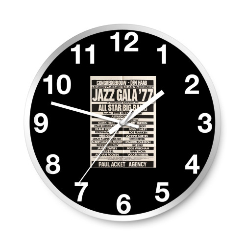 Jazz Gala Concert 1977 Original The Hague The Netherlands Wall Clocks