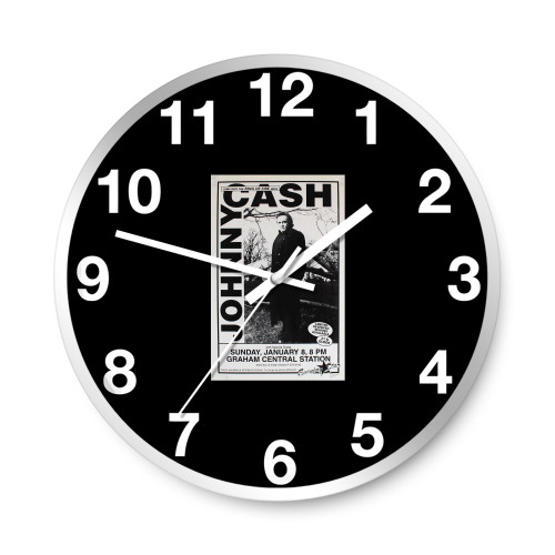 Johnny Cash Vintage January Wall Clocks